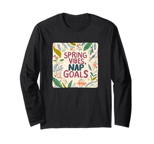 Schöne Frühlingsstimmung mit Nickerchen-Toren für Erwachsene und Kinder Langarmshirt Schöne Frühlingsstimmung mit Nickerchen-Toren für Erwachsene und Kinder Langarmshirt von Spring Vibes Outfit