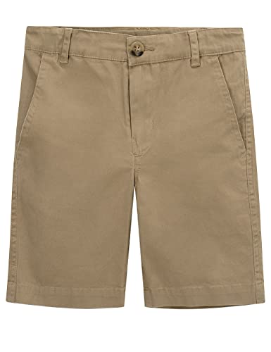 Spring&Gege Jungen Chino Shorts Baumwolle Kurze Hose Sommer Shorts für Kinder, Dunkles Khaki, M(7-8 Jahre/128-134) von Spring&Gege