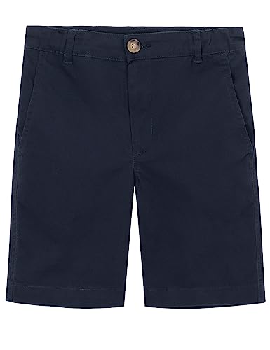 Spring&Gege Jungen Chino Shorts Baumwolle Kurze Hose Sommer Shorts für Kinder, Marineblau, L(9-10 Jahre/140-146) von Spring&Gege