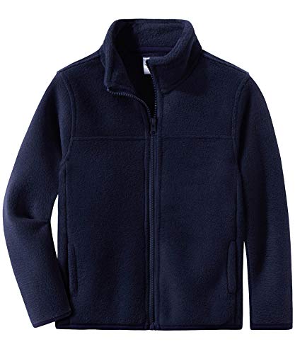 Spring&Gege Jungen Mädchen Polar-Fleecejacke Full Zip Outdoor Fleece Jacke Vliesjacke für Kinder, Navy Blau, 3-4 Jahre(XS/104 110) von Spring&Gege