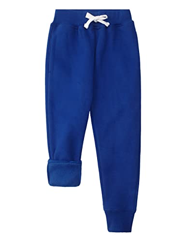 Spring&Gege Jungen Mädchen Fleece Sweathose Basic Freizeithose Sporthose mit tiefen Taschen für Kinder, Königlich, 9-10 Jahre von Spring&Gege