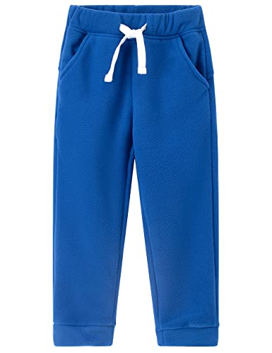 Spring&Gege Jungen Mädchen Polar Fleece Warm-Up Loungewear Jogginghose mit Taschen für Kinder, Königsblau, 5-6 Jahre(116 122) von Spring&Gege