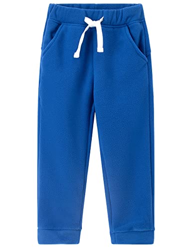 Spring&Gege Jungen Mädchen Polar Fleece Warm-Up Loungewear Jogginghose mit Taschen für Kinder, Königsblau, 7-8 Jahre(128 134) von Spring&Gege