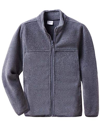 Spring&Gege Jungen Mädchen Polar-fleecejacke Full Zip Outdoor Fleece Jacke Vliesjacke für Kinder, Grau, 5-6 Jahre(S/116 122) von Spring&Gege