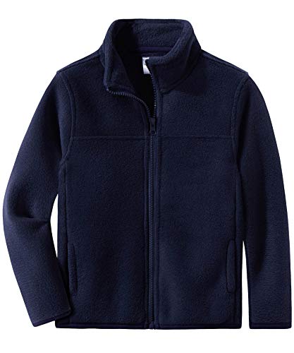Spring&Gege Youth Solid Full-Zip Polar Fleece Jacket for Children, Marineblau, 7-8 Jahre von Spring&Gege