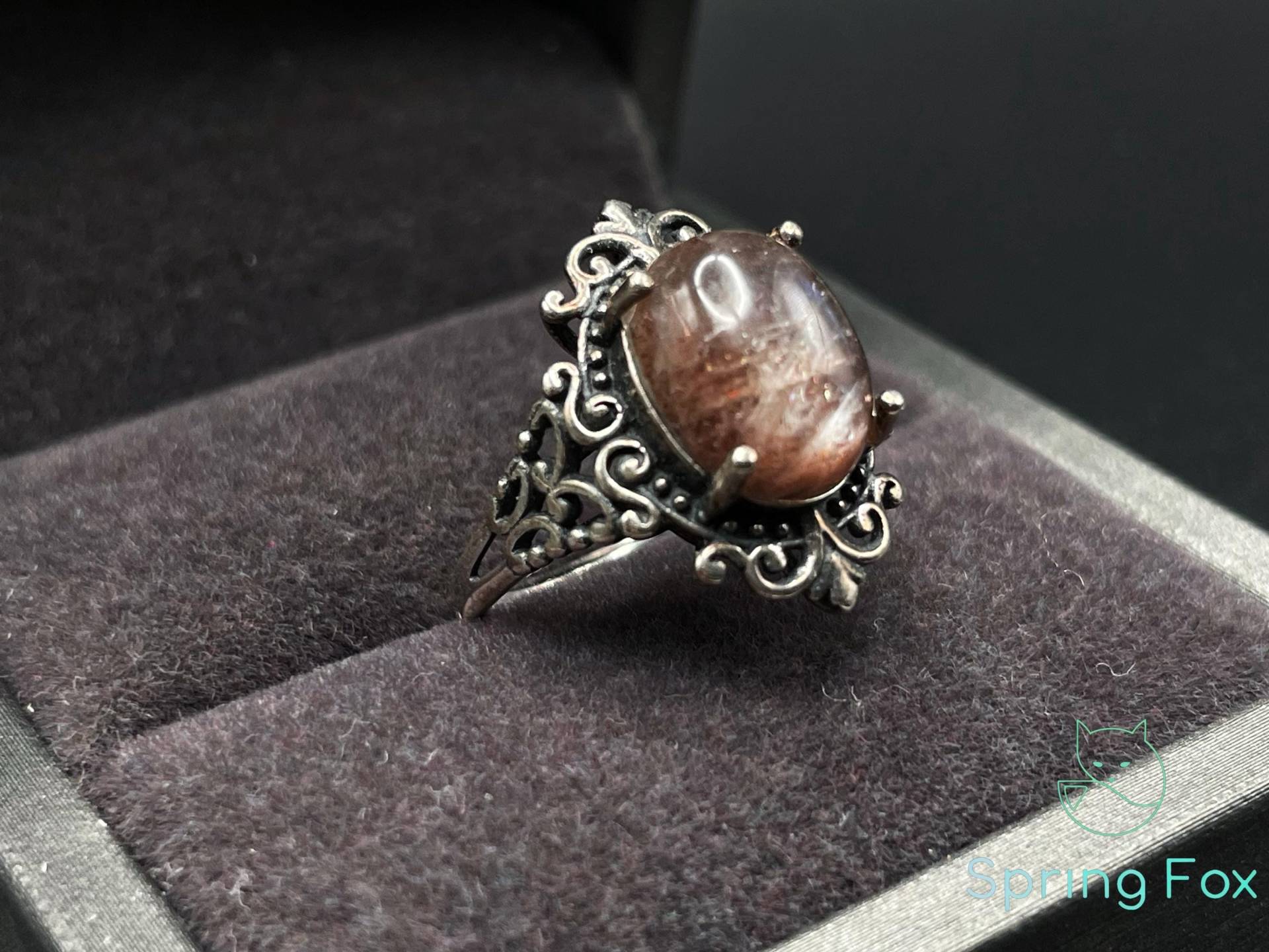 Sunstone Ring 925 Sterling Silver | Antique Ornate Filigree Design Adjustable Handmade Boho Sonnenstein Gemstone Jewelry Sunstone Ring 925 Sterling Silver | Antique Ornate Filigree Design Adjustable Handmade Boho Sonnenstein Gemstone Jewelry von SpringFoxHandMade