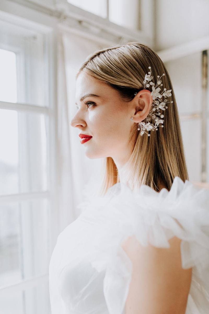 Boho Braut Ohr Wickeln Floral Kletterer Knorpelohrring Blumen Ohrringe Ohrmanschette Kein Piercing von SpringWindStore
