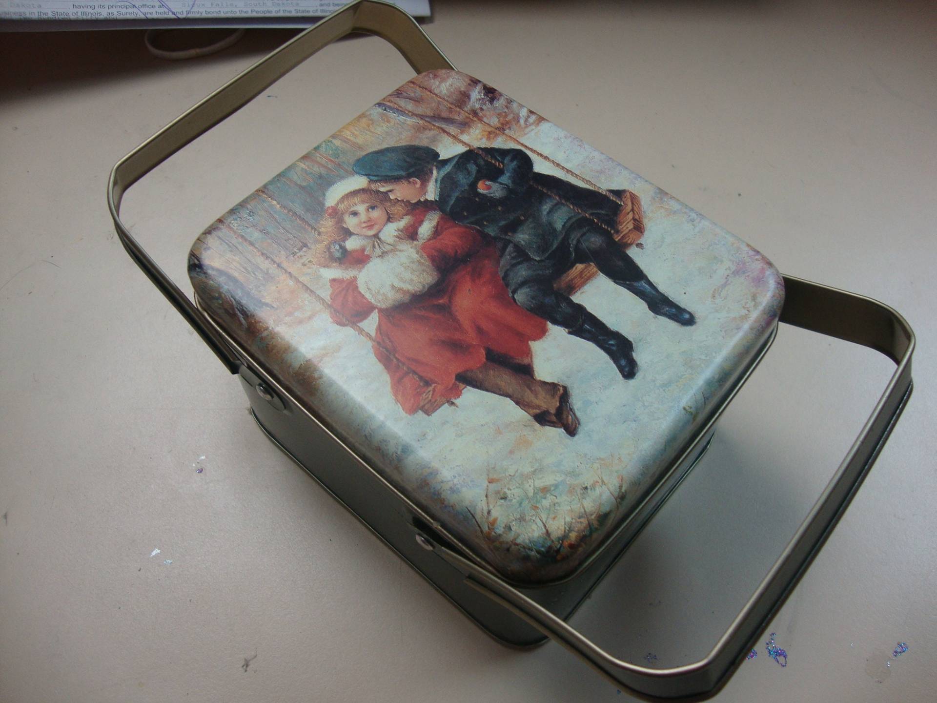 Winterliche Szene Schmuckdose von SpringbirdDesigns