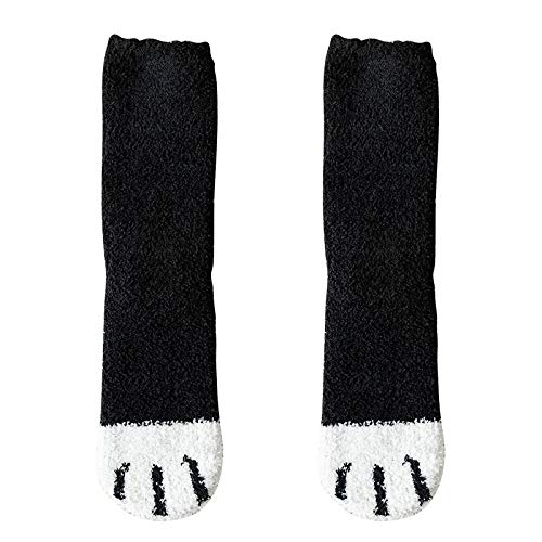 Springcmy Frauen Winter flauschig flauschig flauschig warme Hausschuhe Socken Katze Pfote Zuhause Schlafen Weiche Hausschuhe Socken Gr. Einheitsgröße, Schwarz Springcmy Frauen Winter flauschig flauschig flauschig warme Hausschuhe Socken Katze Pfote Zuhause Schlafen Weiche Hausschuhe Socken Gr. Einheitsgröße, Schwarz von Springcmy