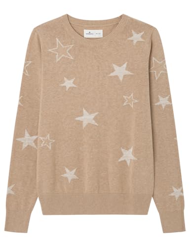 SPRINGFIELD Damen 1338688 Lurex-Sternpullover, Braun Tupfen, M von Springfield