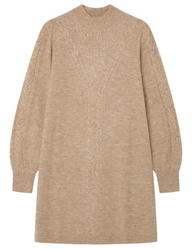 SPRINGFIELD Damen 1338705 Kurzes Strick-Strickkleid, Braun Tupfen, XL von Springfield