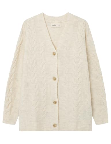 SPRINGFIELD Damen 1348621 Strickjacke mit Zopfmuster, Elfenbein, M SPRINGFIELD Damen 1348621 Strickjacke mit Zopfmuster, Elfenbein, M von Springfield