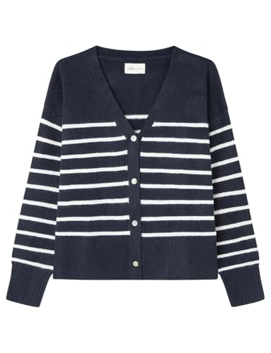 SPRINGFIELD Damen 3.Gym.ap.Cardigan Navy Stripes Cardigan, Marineblau, L von Springfield