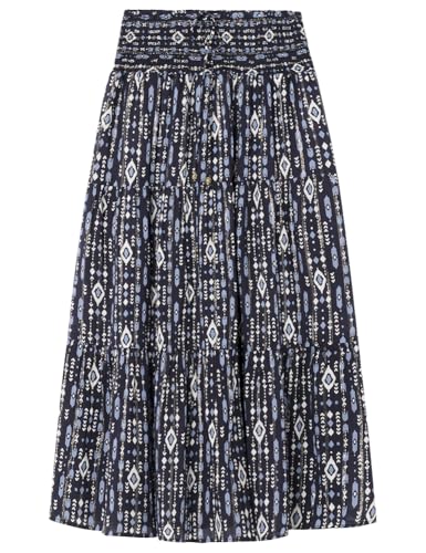 SPRINGFIELD Damen 3.fq.Falda Midi Lurex Rock, Marineblau, 34 von Springfield