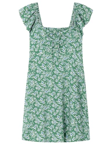 SPRINGFIELD Damen 3.fq.Vestido Corto Print Lazo Lässiges Kleid, Grün, Standard, 34 von Springfield