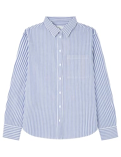 SPRINGFIELD Damen 3.t.a. Camisa Oversize Popelin Hemd, Marineblau, Large von Springfield