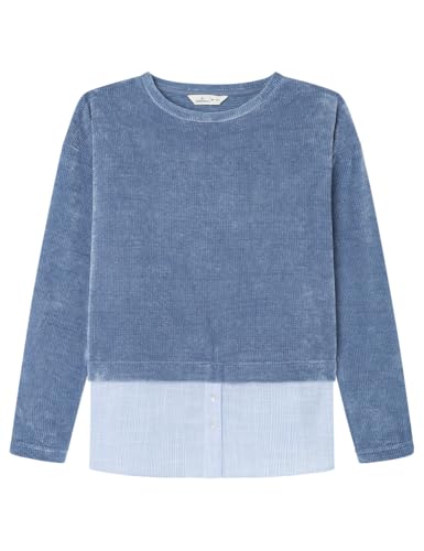 SPRINGFIELD Damen 3.t.a.chenilla Faldon Hemd, Zementblau, Medium von Springfield