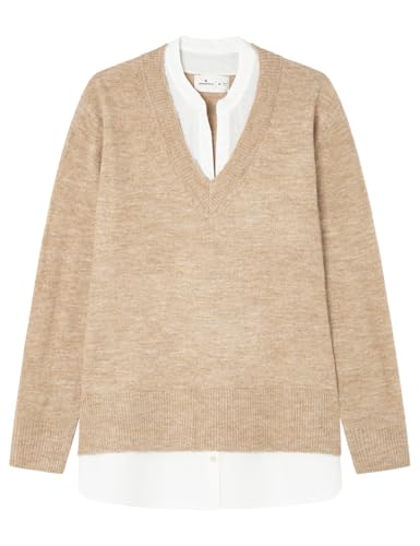 SPRINGFIELD Damen 3.t.bs.elastan Camisa Jersei, Karamell, X-Small von Springfield