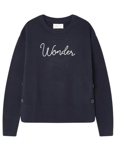 SPRINGFIELD Damen 4.Gym.ap. Sweater Boho Botonato Jersei, Marineblau, S von Springfield