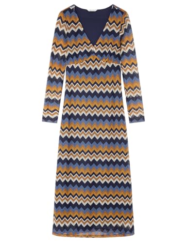 SPRINGFIELD Damen 4.t.a.Vestido Midi Missoni Lässiges Kleid, Marineblau, Large von Springfield