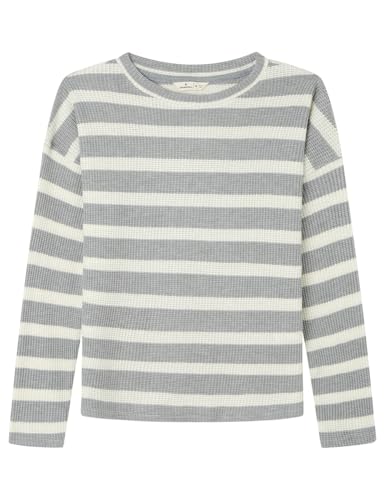 SPRINGFIELD Damen 5.g.a.estructura Rayas Hemd, Standard-Grau, Medium von Springfield