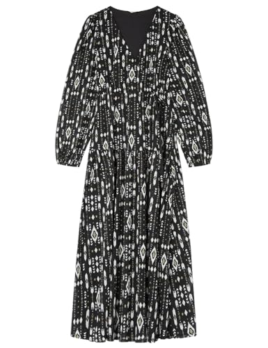 SPRINGFIELD Damen 5.t.a.midi Etnico Bash Lässiges Kleid, Standardschwarz, X-Small SPRINGFIELD Damen 5.t.a.midi Etnico Bash Lässiges Kleid, Standardschwarz, X-Small von Springfield