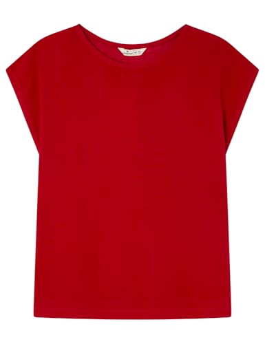 SPRINGFIELD Damen 5t.b. Camiseta Bimateria Crepe Unterhemd, Himbeerrot, Medium von Springfield
