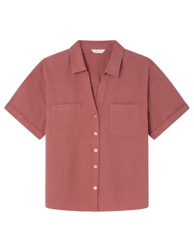 SPRINGFIELD Damen 7.Gym.Camisa Lino Polera Botones Hemd, Standardviolett, 40 von Springfield