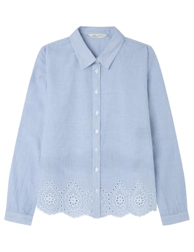 SPRINGFIELD Damen 7.Gym.a. Blusa Bajo Swiss Bluse, Chinesisches Blau, 38 von Springfield