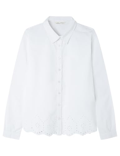 SPRINGFIELD Damen 7.Gym.a. Blusa Bajo Swiss Bluse, weiß Standard, 40 von Springfield