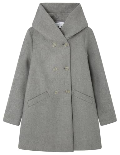 SPRINGFIELD Damen Abrigodepañoconcapucha,bolsillosdeojalybotonesdelanterosdecierre Kapuze mit Knöpfe, Mittelgrau, 38 von Springfield