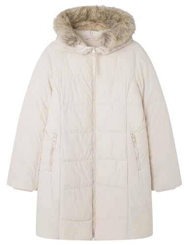 SPRINGFIELD Damen AbrigoEcoAcolchadoThermoliteconcremalleraycapuchadesmontable Wasserabweisender Thermolite-Wattierungsmantel, Standard-Beige, M von Springfield