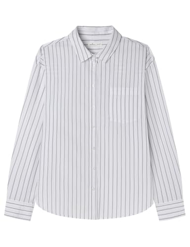 SPRINGFIELD Damen Blusa Oversize de Popelín Con Rayas Bluse, bunt, X-Small von Springfield