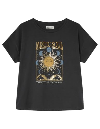 SPRINGFIELD Damen Böhmisch T-Shirt „Mistic Soul“, Anthrazit, L von Springfield