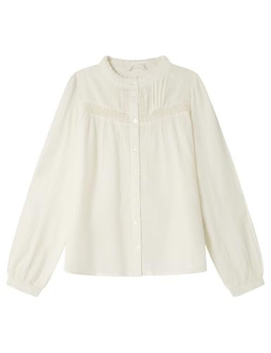 SPRINGFIELD Damen Cervantes Collar Blouse Wirh Laces Bluse, braun, 38 von Springfield