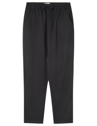 SPRINGFIELD Damen Fluido Con Cintura Elástica Y Cordones, Bolsillo Falso En La Parte Trasera Hose Jogger fließend, Standardschwarz, 44W/28L von Springfield