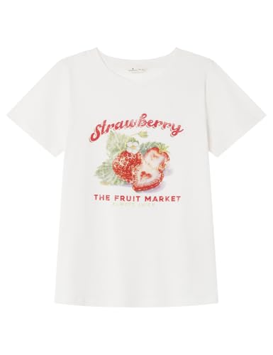 SPRINGFIELD Damen Frqs Camiseta Frutas Unterhemd, weiß Standard, X-Large von Springfield