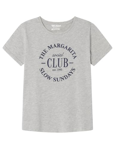 SPRINGFIELD Damen Frqscamiseta Basica Logo Unterhemd, grau meliert, X-Large von Springfield