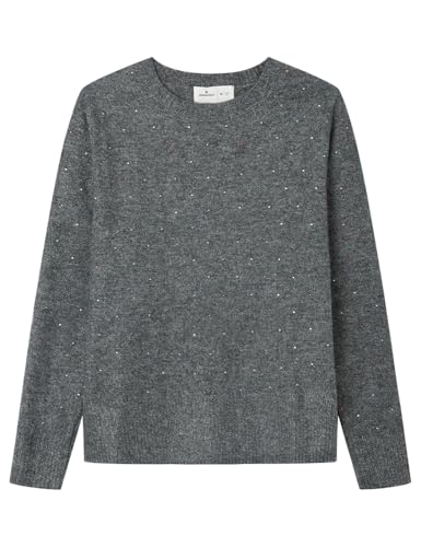 SPRINGFIELD Damen Jersey Con Tachuelas Pullover, dunkelgrau, M von Springfield