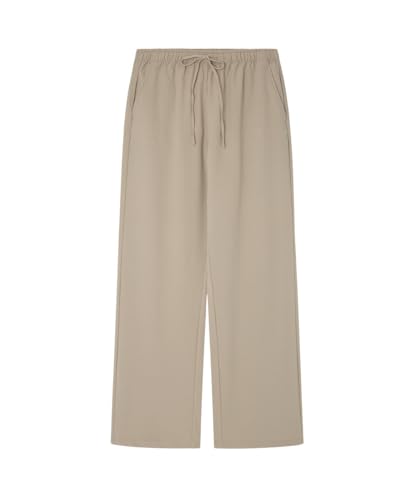 SPRINGFIELD Damen Jogger pata ancha de sastrería Con Cintura elástica y Cordones Hose, golden Brown, 36W/31L von Springfield