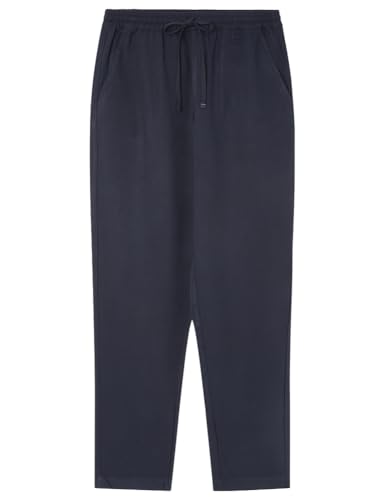 SPRINGFIELD Damen Joggerfluidoconcinturaelásticaycordones,bolsillofalsoenlapartetrasera Hose Jogger fließend, Maritimes Blau, 40W/28L von Springfield