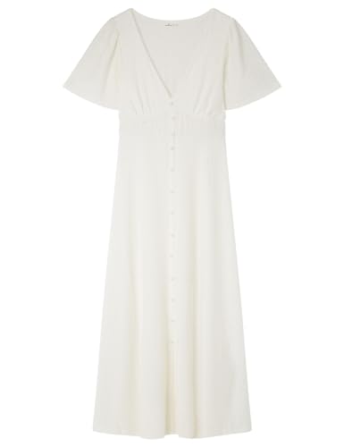 SPRINGFIELD Damen Vestido Midi Manga Capa Kleid, ORANGE_Print, L von Springfield