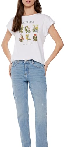 SPRINGFIELD Damen Modern T-Shirt, BEIGE/Camel, L von Springfield