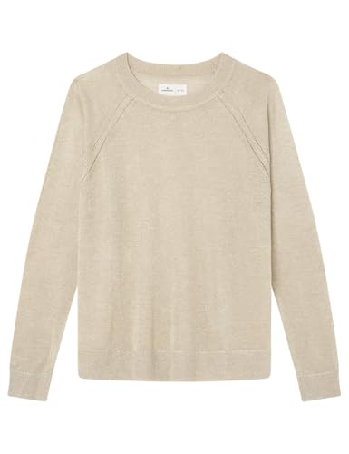 SPRINGFIELD Damen Jerseyviscosodelúrexconcuelloredondo Pullover Viskose Lurex, Elfenbein, L von Springfield