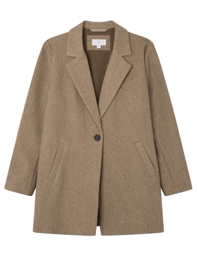 SPRINGFIELD Damen Reguläre Passform Mantel mit geradem Revers, Tonbraun, 40 von Springfield