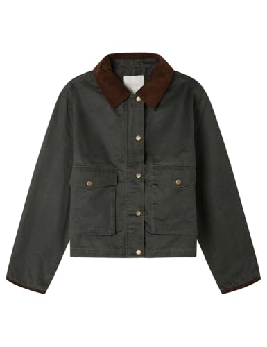 SPRINGFIELD Damen Short Jacket Barbour Jacke, kaki, 36 von Springfield