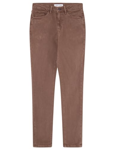 SPRINGFIELD Damen Slim Cropped Colour Jeans Anzughose, Brown_Print, 36 von Springfield