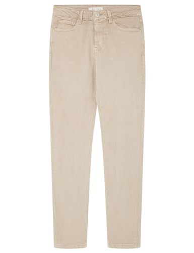 SPRINGFIELD Damen Slim Cropped Colour Jeans Anzughose, Light_Khaki, 44 von Springfield