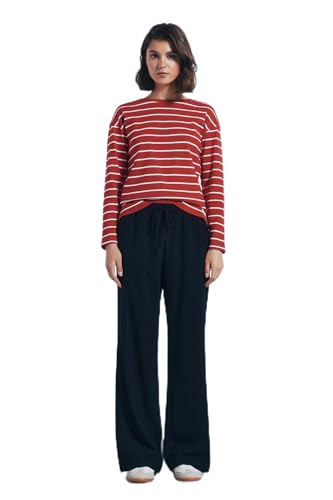 SPRINGFIELD Damen Tailoring Wide Jogger Breiter Läufer, Schwarz, 32 SPRINGFIELD Damen Tailoring Wide Jogger Breiter Läufer, Schwarz, 32 von Springfield