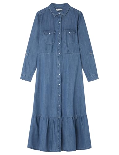 SPRINGFIELD Damen VestidoVaqueroMidi midi aus Jeanshemd, Rauchblau 5, 42 von Springfield